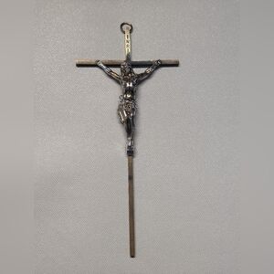 Elegant Brass And Silver Colour Crucifix Wall Decor